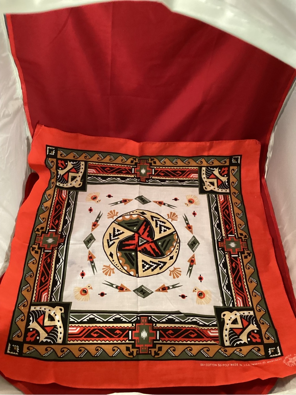 Vintage Wamcraft American Indian Western Thunderbird Bandana
